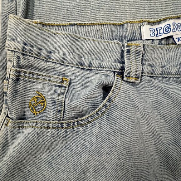 Polar Skate Co. Big Boy Jeans Light Blue Denim Baggy Fit Skate - Picture 2 of 11